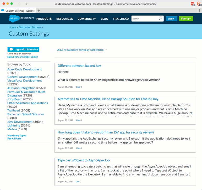 Now click sign up · 3. Developer Salesforce Com Forums Showing All Questions Wipdeveloper Com