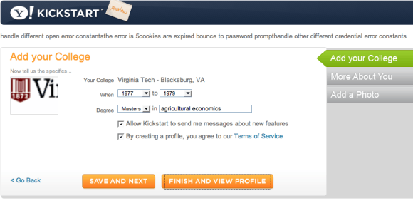 Yahoo! errors