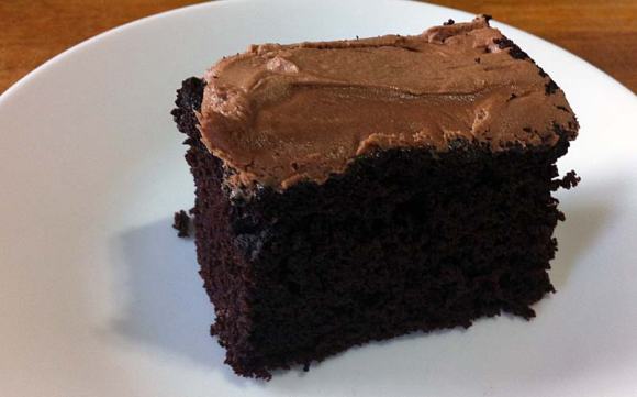 Devil's Food Cake slice of devil's food cake