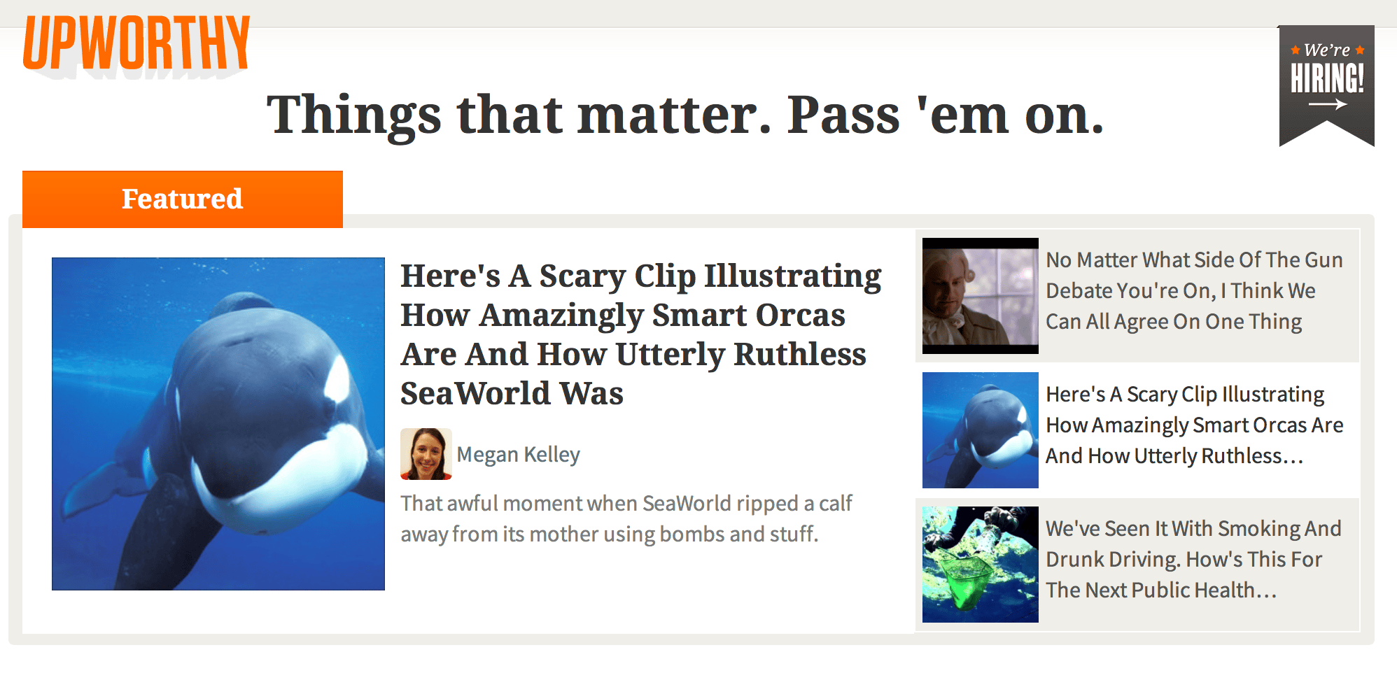 Upworthy Screen Capture