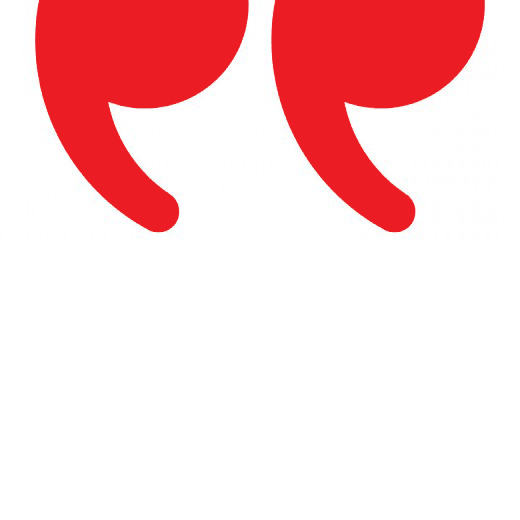 red quotation mark