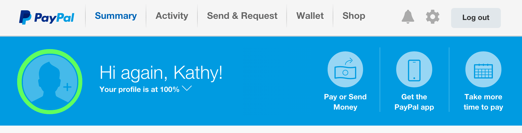PayPal header