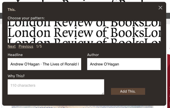 This bookmarklet defaults