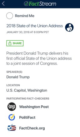 FactStream event pane