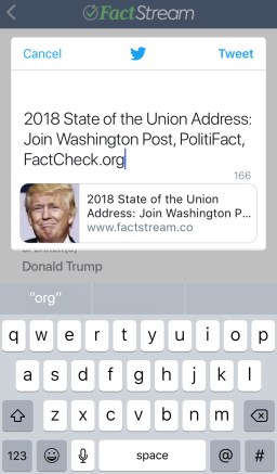FactStream Share to Twitter