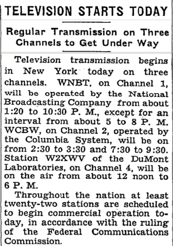 Television Starts Today - full text