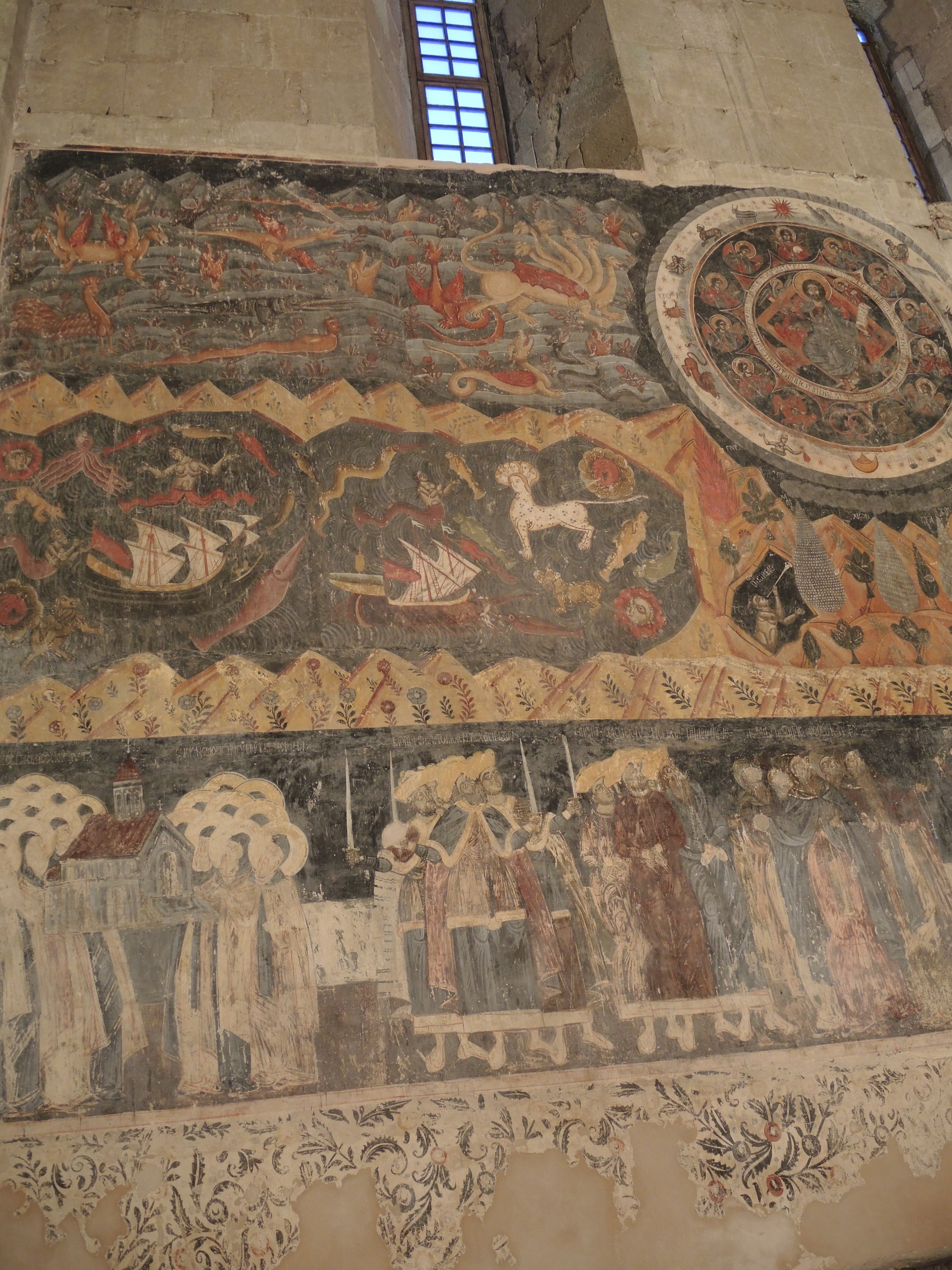 Ein Teil der riesigen Wandmalerei