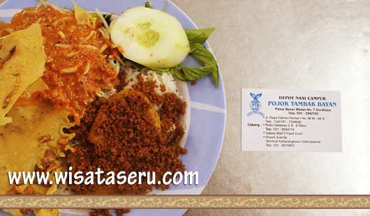 Nasi pecel empal