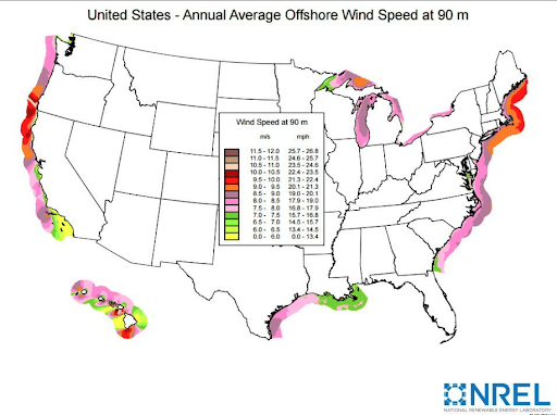 For Offshore Wind Aspirations To Become Reality Hurdles Wind Speed Map 