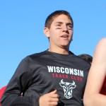 Jacob jogging before a race