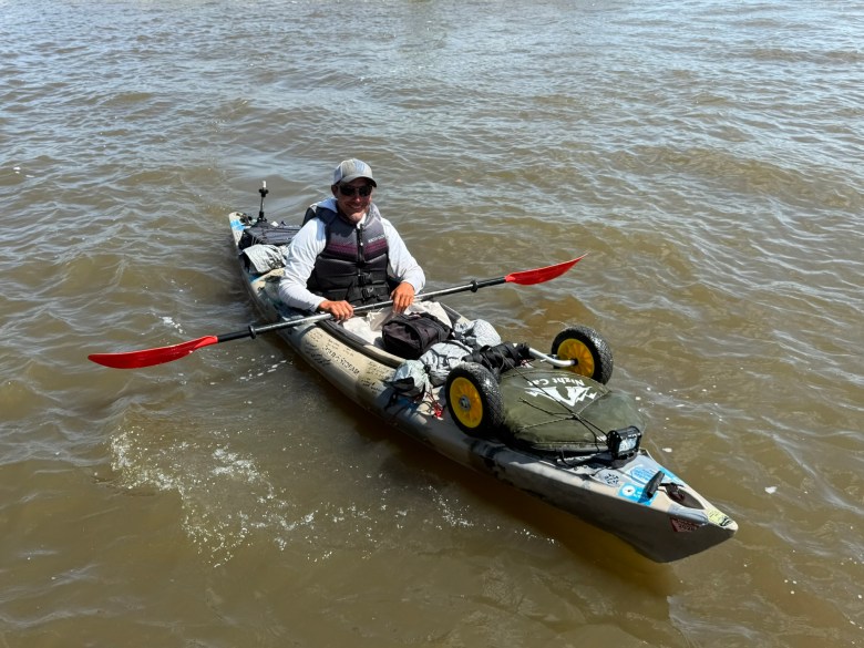 Person in a kayak in water