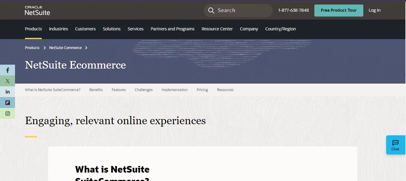 NetSuite financial management interface