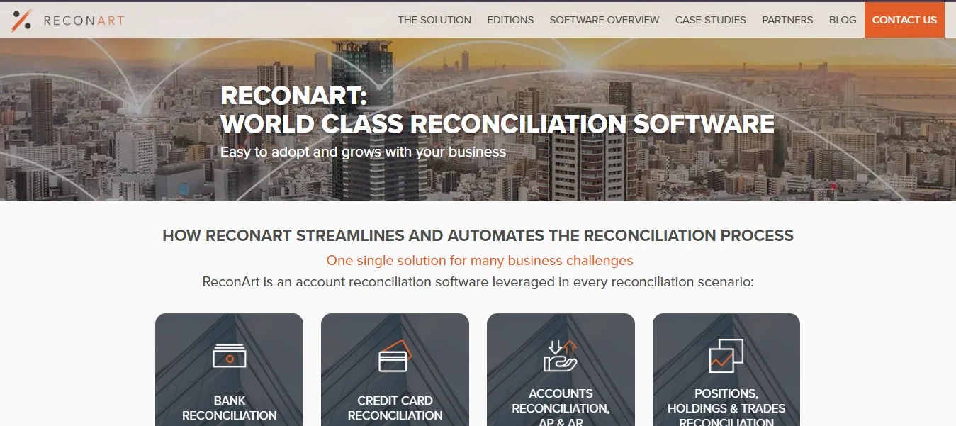 ReconArt reconciliation interface