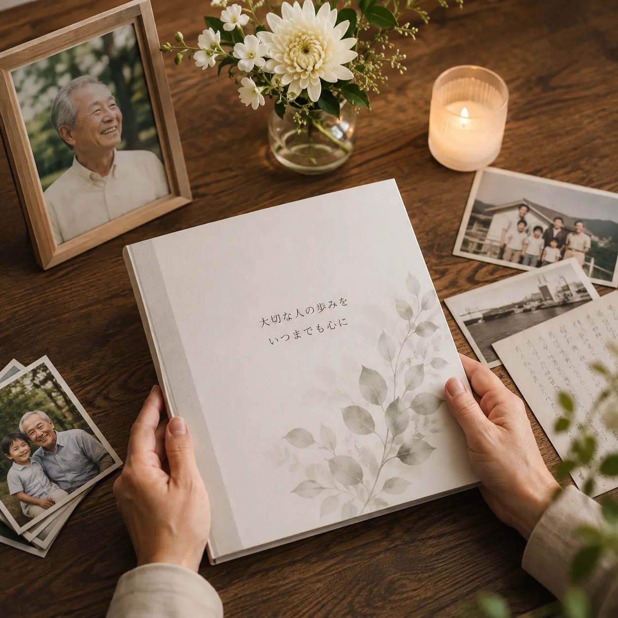 Nostalgic Hands Holding Photo