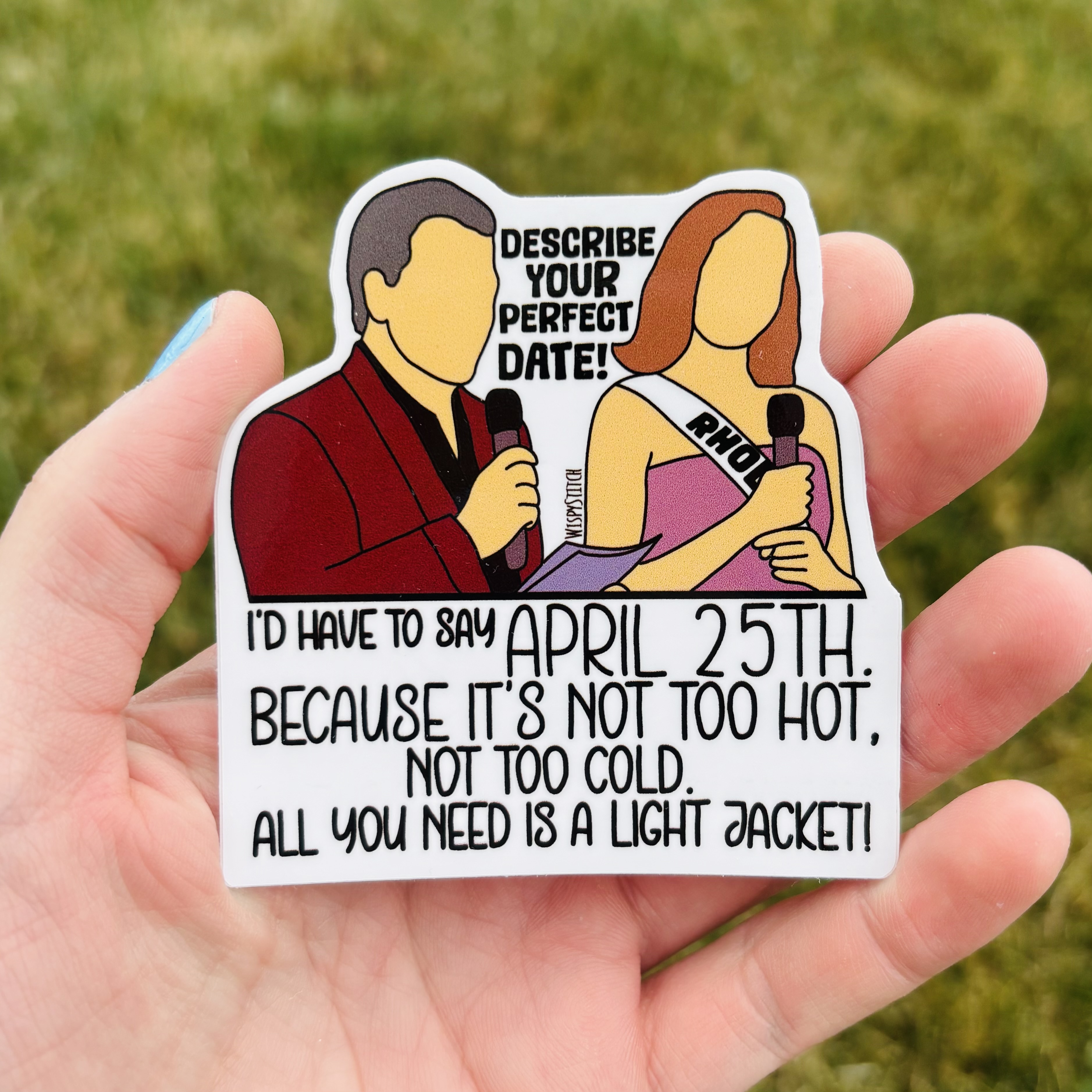 "Describe Your Perfect Date..." - Vinyl Sticker