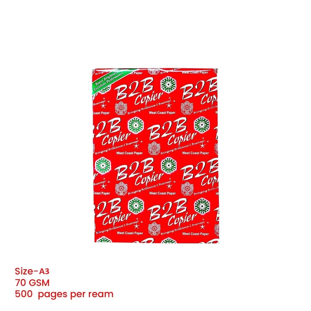 B2B A3 Size Copier Paper 70 GSM 500 Sheet 1 Ream - (Pack of 10) 2 B2B A3 Size Copier Paper 70 GSM 500 Sheet 1 Ream - (Pack of 10) - Image 2