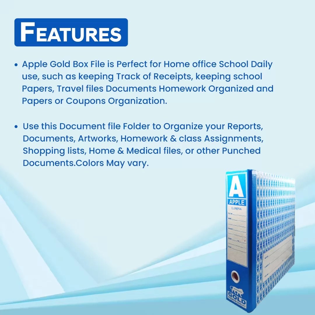 Gold Cardboard Office Lever Box File - Pack of 10 4 Gold Cardboard Office Lever Box File - Pack of 10 - Image 4