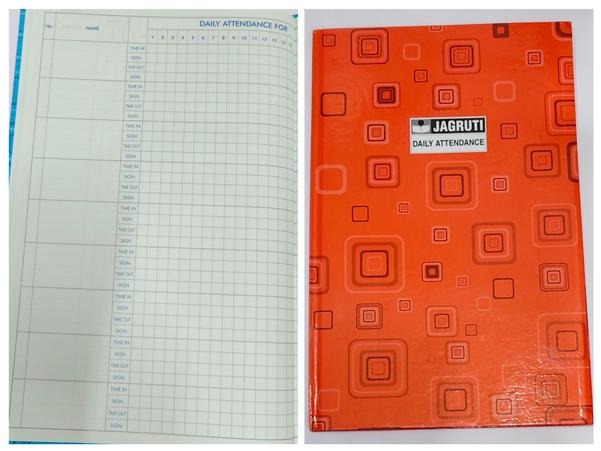 Jagruti Durable Attendance Register – 2 Quire, 144 Pages, Full Scape Size for Office, School & Institutional Record Keeping