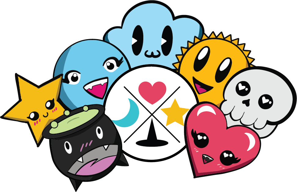 Witchables Characters Plus Logo