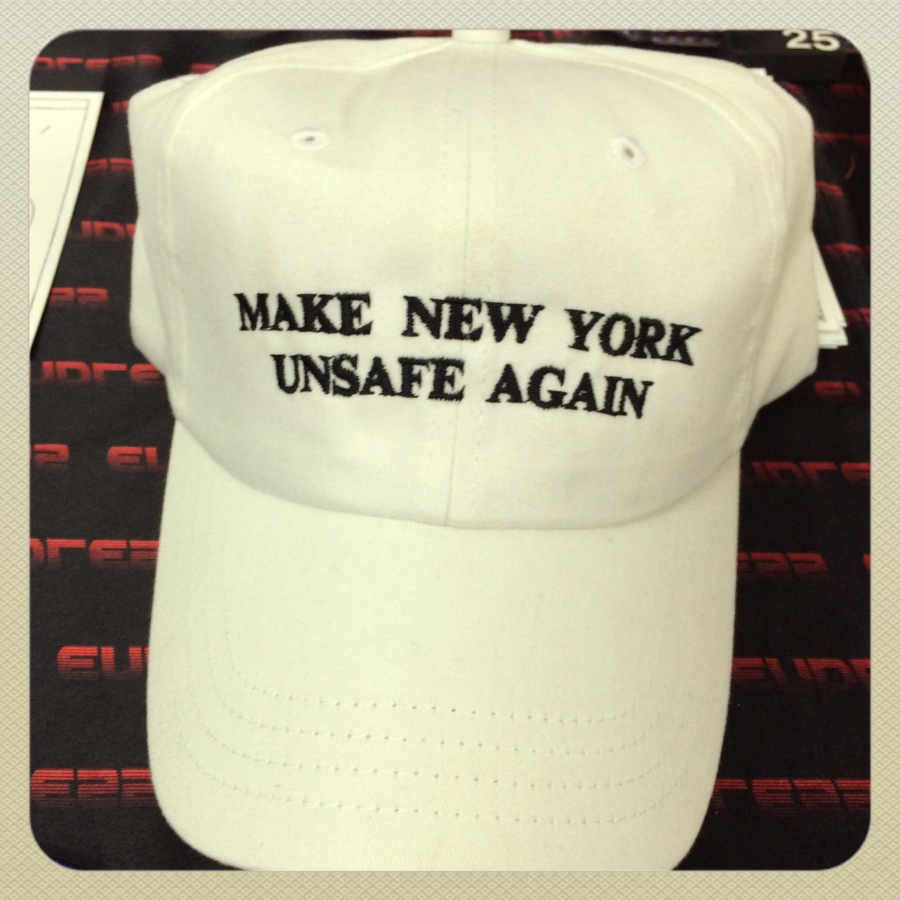 Hat sold at the Bushwick Art Book & Zine Fair 2016. July 2016.