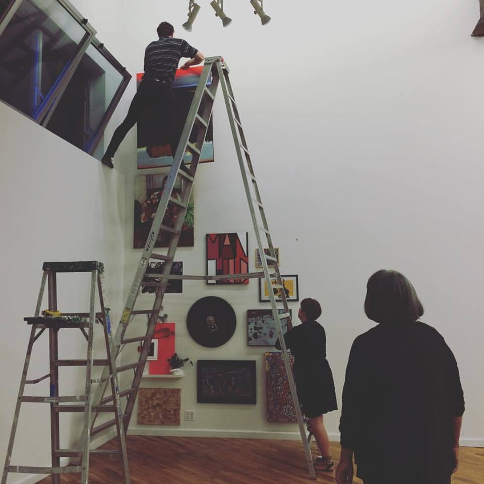 Beginning of installation. Photo by Michele Witchipoo Sept. 2016