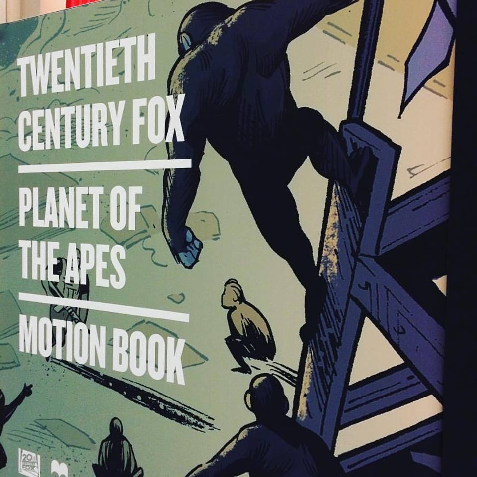 Planet of The Apes motion book display as seen during NYCC 2016