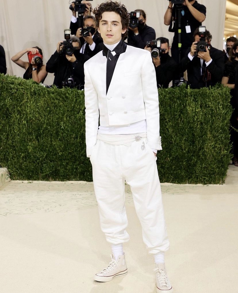 timothée Chalamet METGala Tuxedo converse