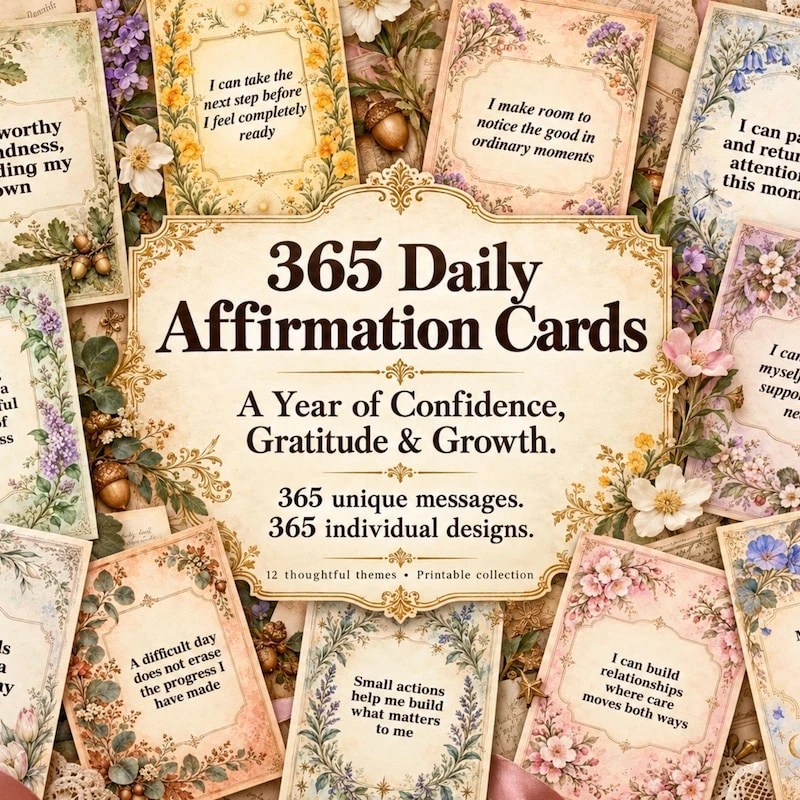 Daily Affirmation Cards printable collection from WithGratefulHeart
