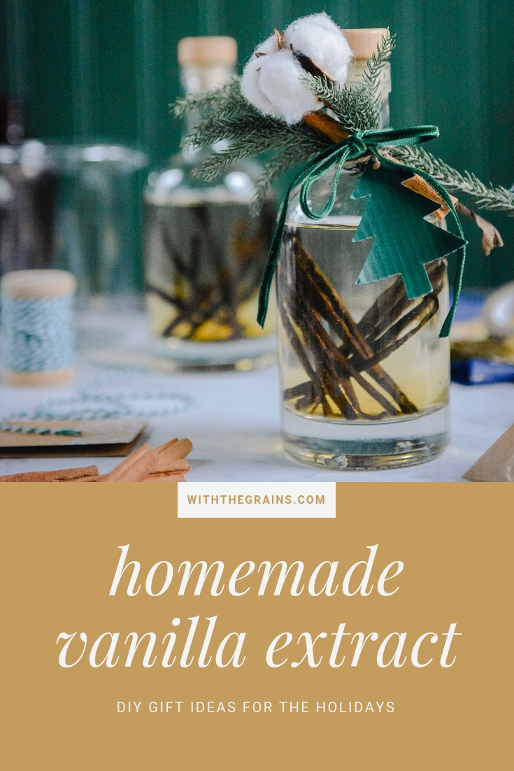 Homemade Vanilla Extract (A DIY for the baker in your life) // www.WithTheGrains.com