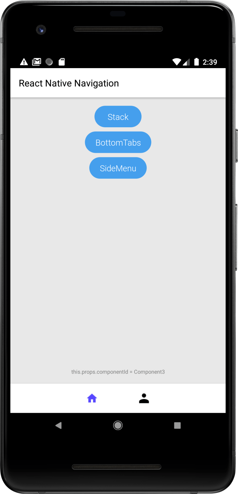 Bottom Tabs React Native Navigation - Retina Light Images for Desktop