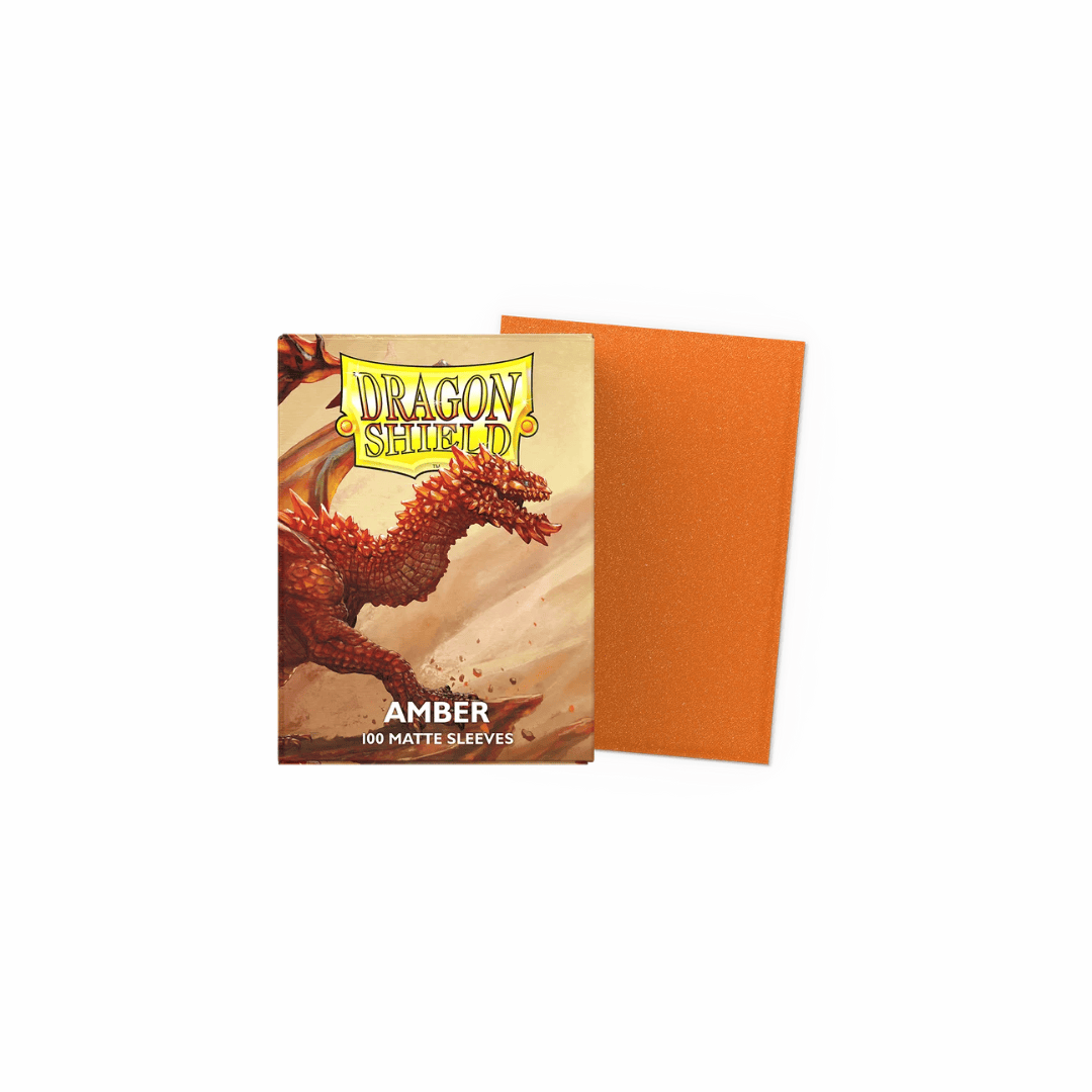 Dragon Shield Standard Size Matte Sleeves – Amber