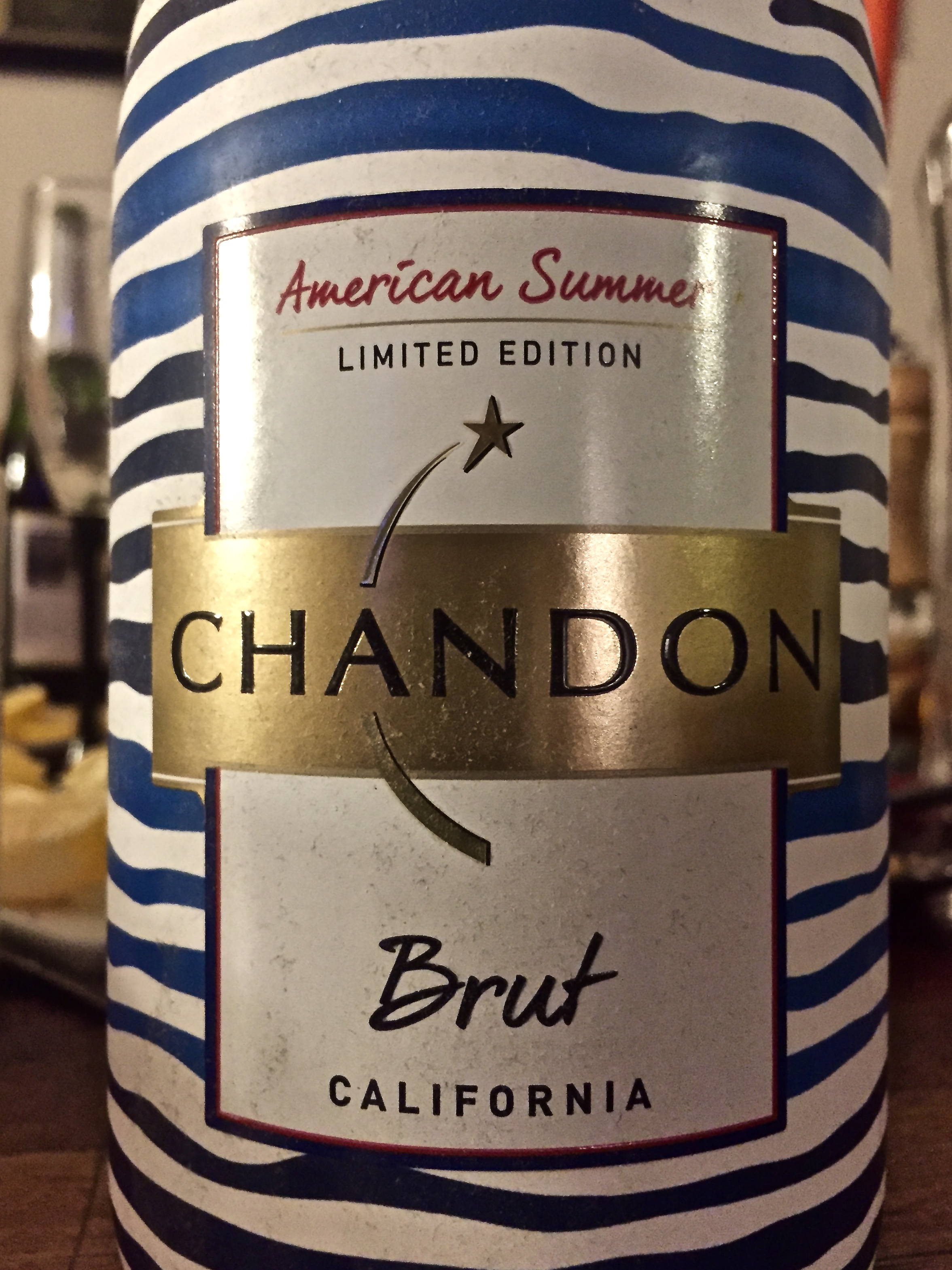 Label from bottle of American Summer Limited Edition Chandon California Brut Sparkling NV