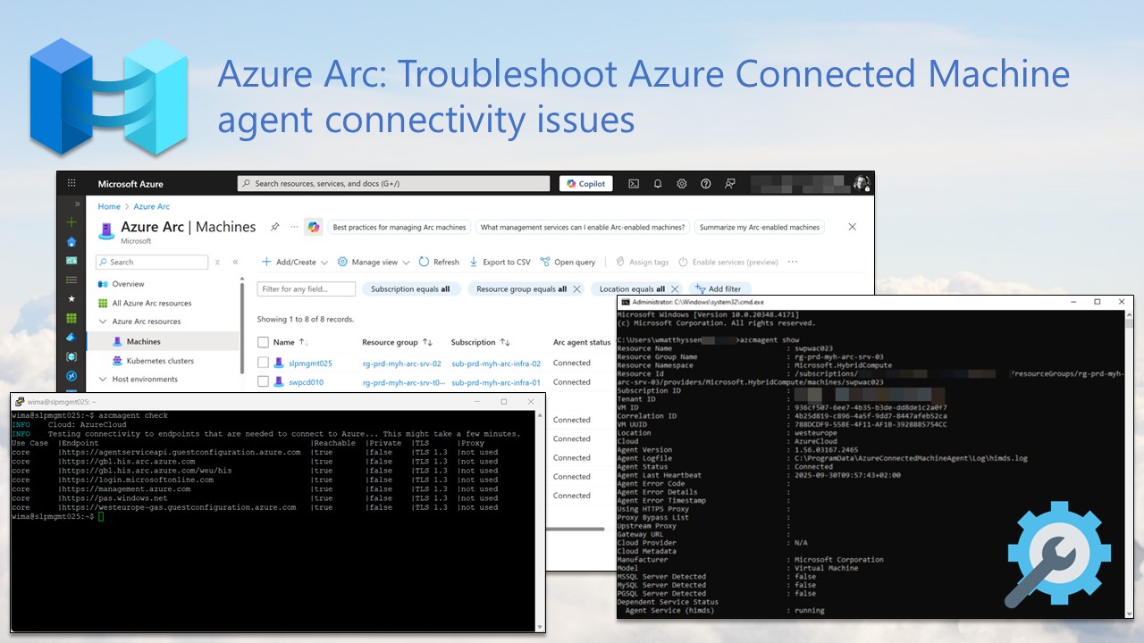 Azure Arc: Troubleshoot Azure Connected Machine agent connectivity