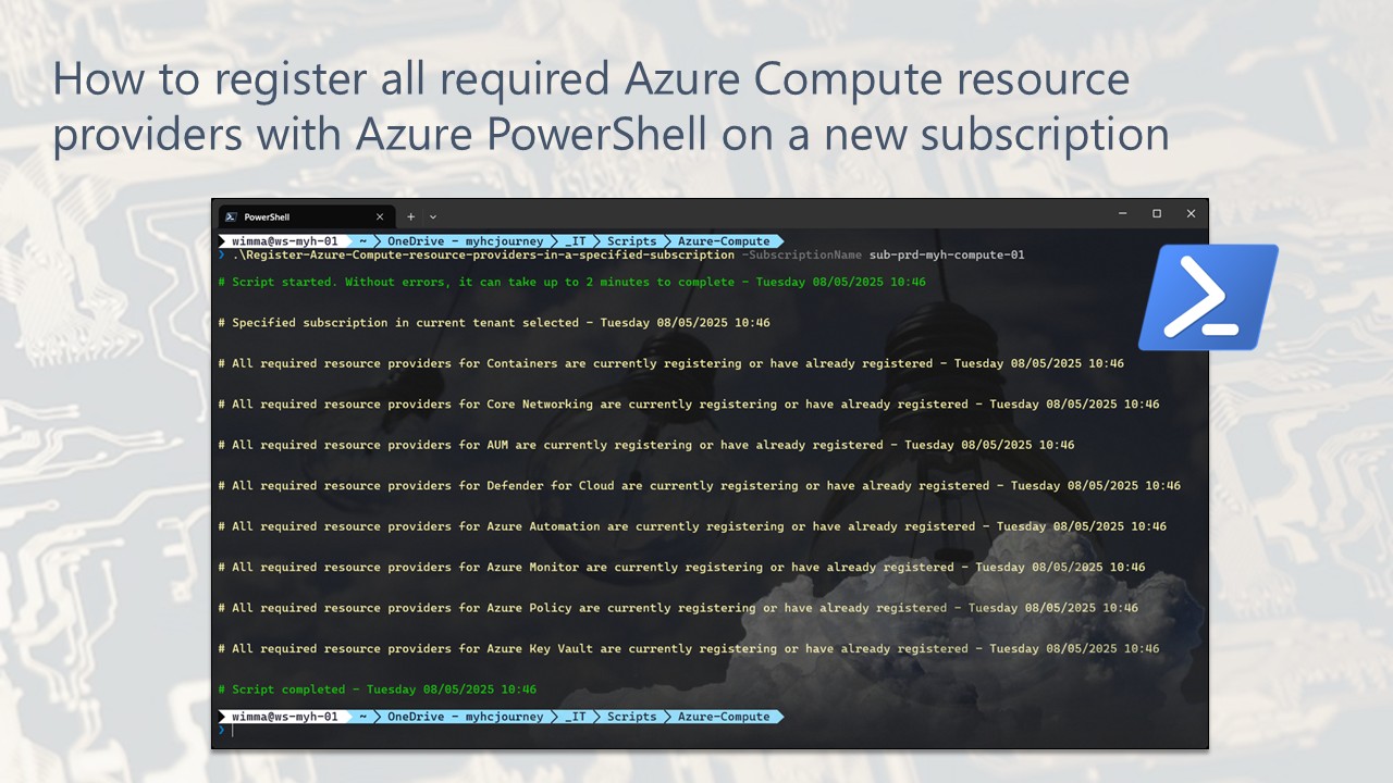 Aris☆*:.。. プロフ要確認‼︎ How to register all required Azure Compute resource providers with