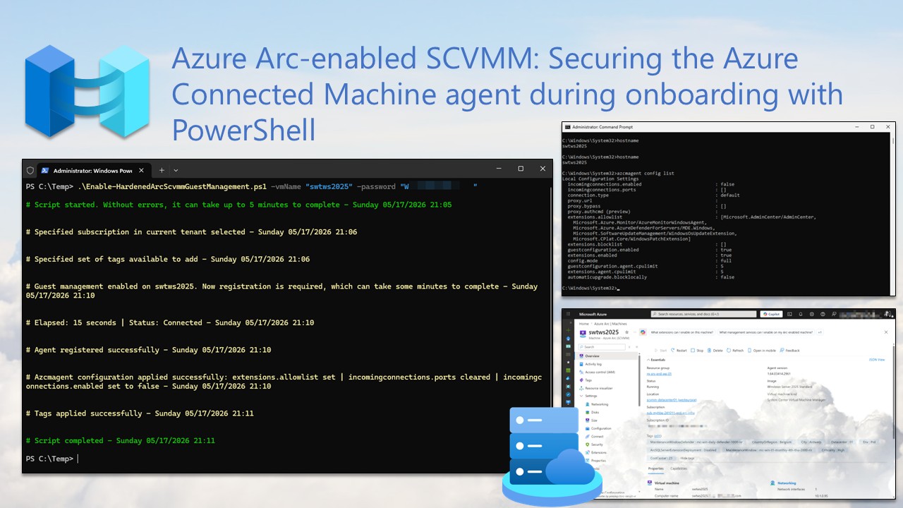Azure Arc-enabled SCVMM: Securing the Azure Connected Machine
