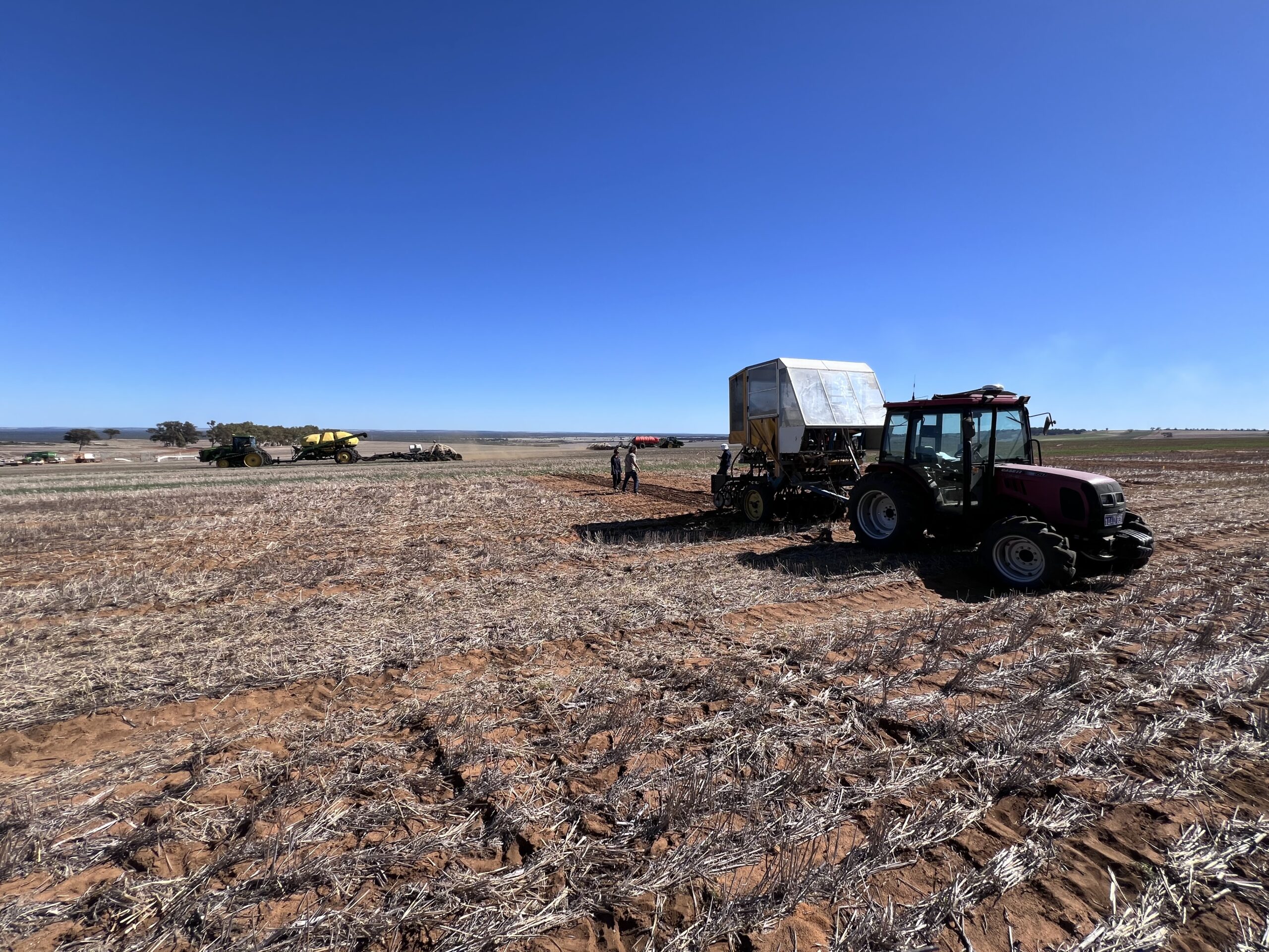 Clay, compost and spading at Walyoo Farm: WMG’s new soil amendments trial