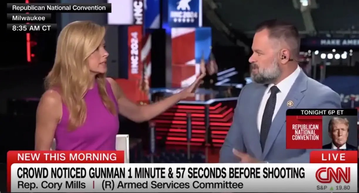 CNN Host Melts Down at Rep. Cory Mills Over Security Failures at Trump Rally