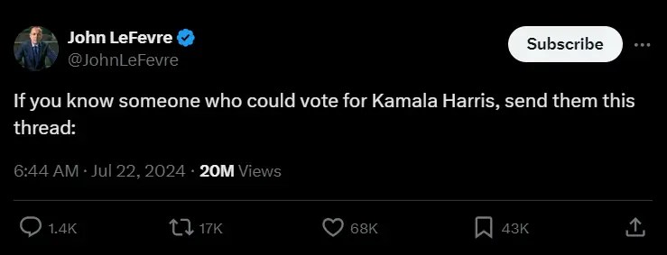 Viral X Thread Reveals Why You Should Think Twice Before Voting For Kamala Harris