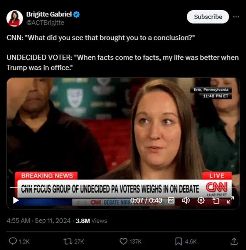 “My Life Was Better Under Trump” – Swing State Voter Goes Republican After Presidential Debate