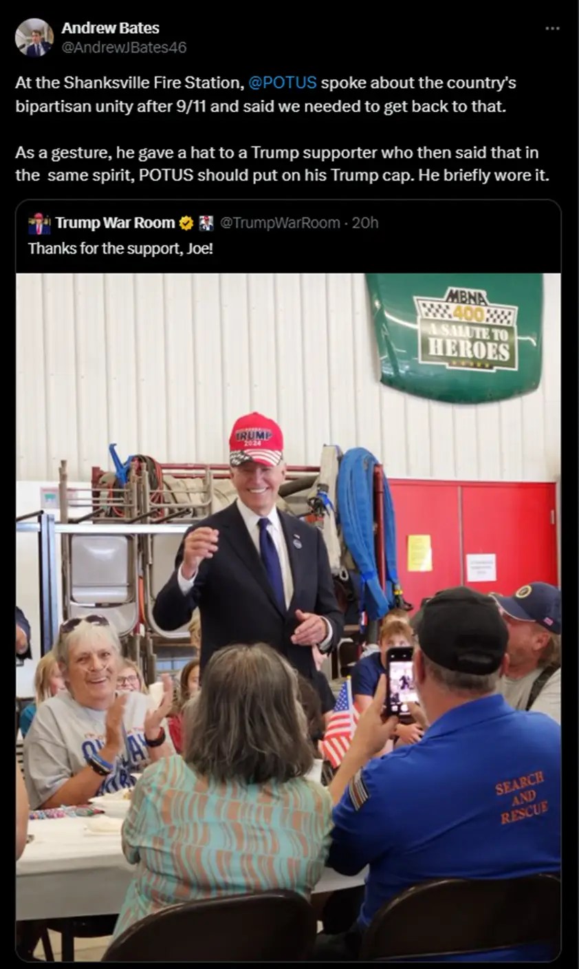 White House Defends President Biden’s “Endorsement” Of Donald Trump