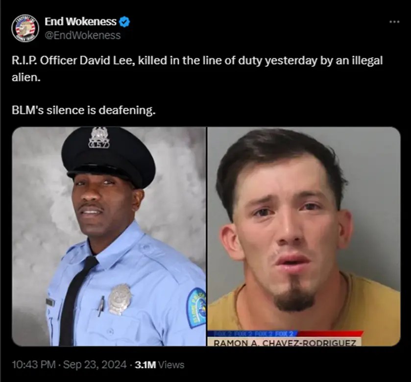 Illegal Alien Charged After Death Of Black Police Officer – BLM Silent