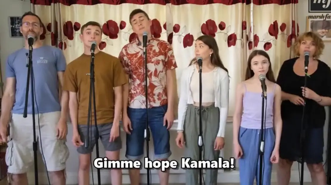 UK Family Singing Group Croons Its Love for Kamala Harris
