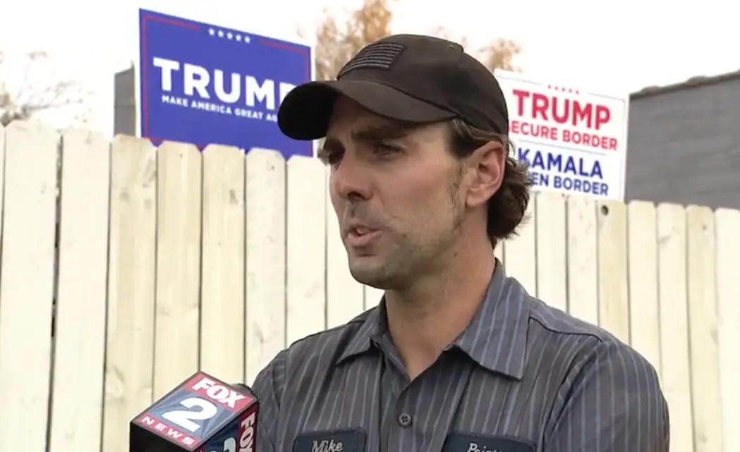 Detroit Auto Shop Owner Says City Removing His Trump Signs, but Leaving Illegal Harris Signs