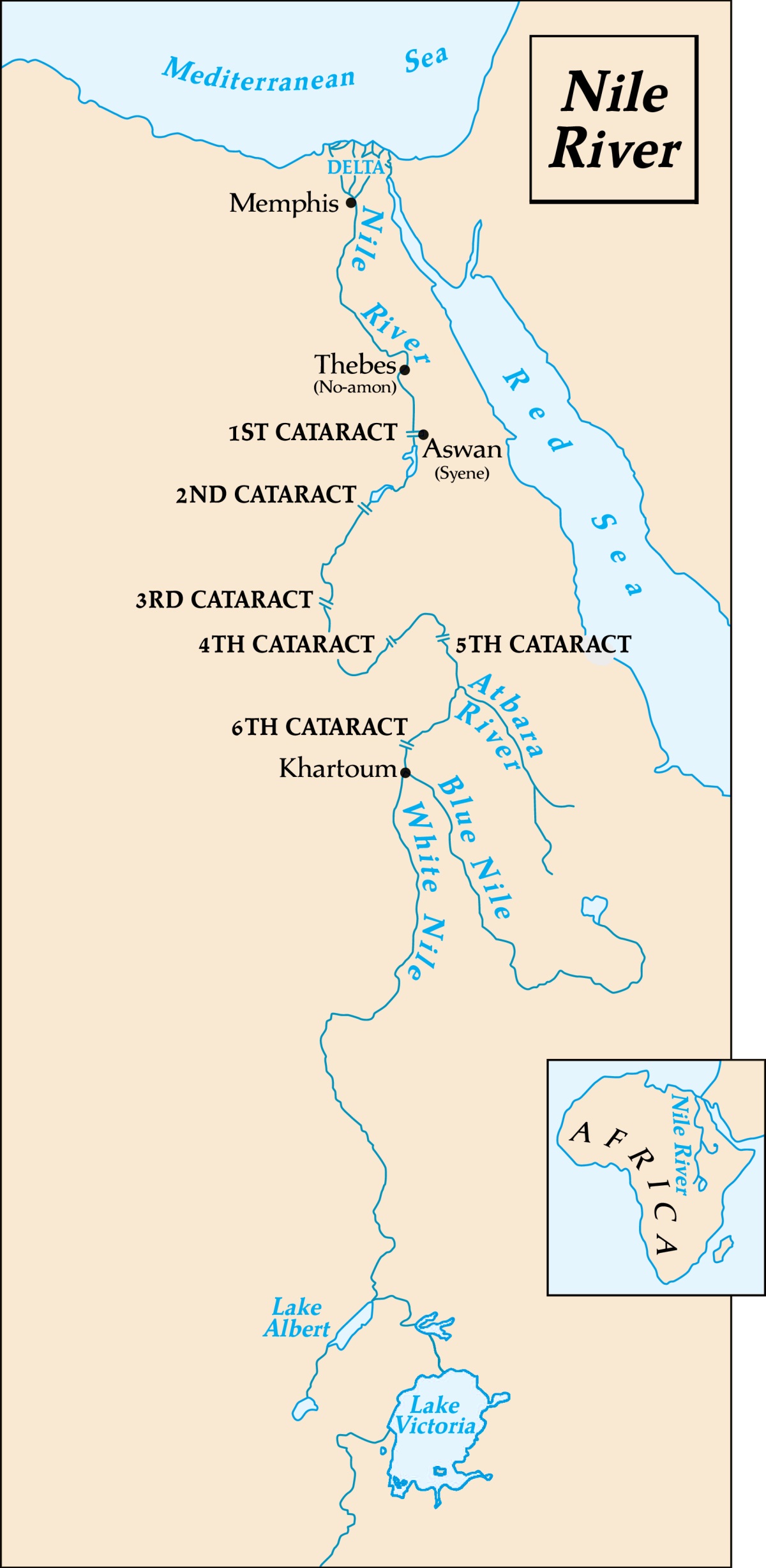 Egypt Cataracts Map Ancient Egypt 161