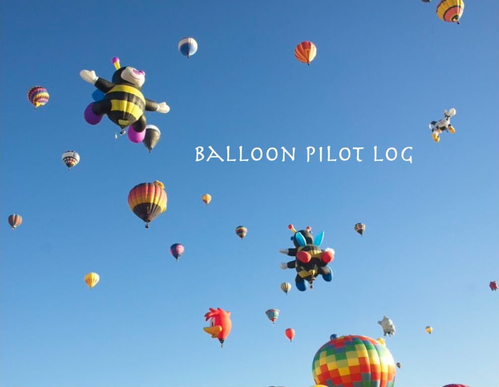 cover of balloon pilot log