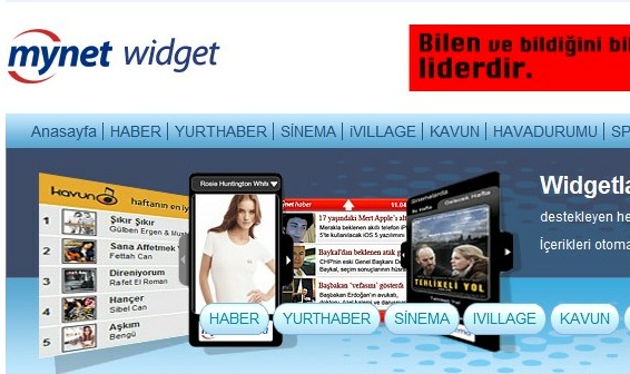 Mynet Widget Uygulamaları