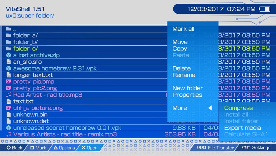 VitaShell 1.6 released USB storage support on PSTV!