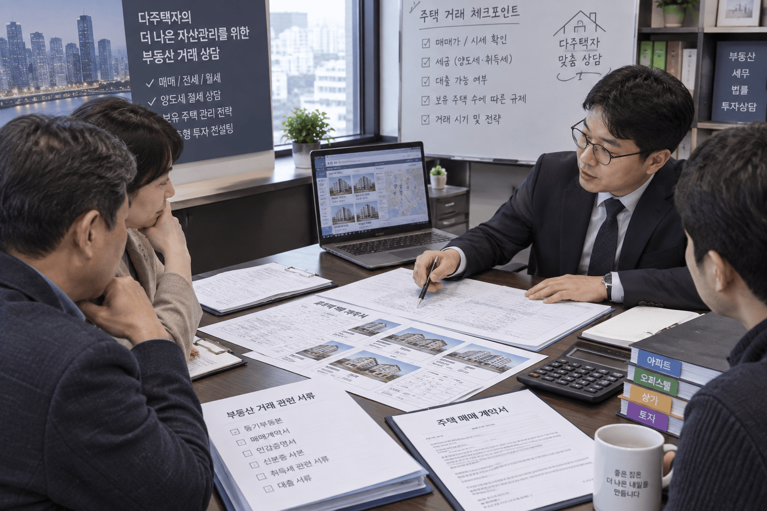 다주택자 주택 거래 상담 장면