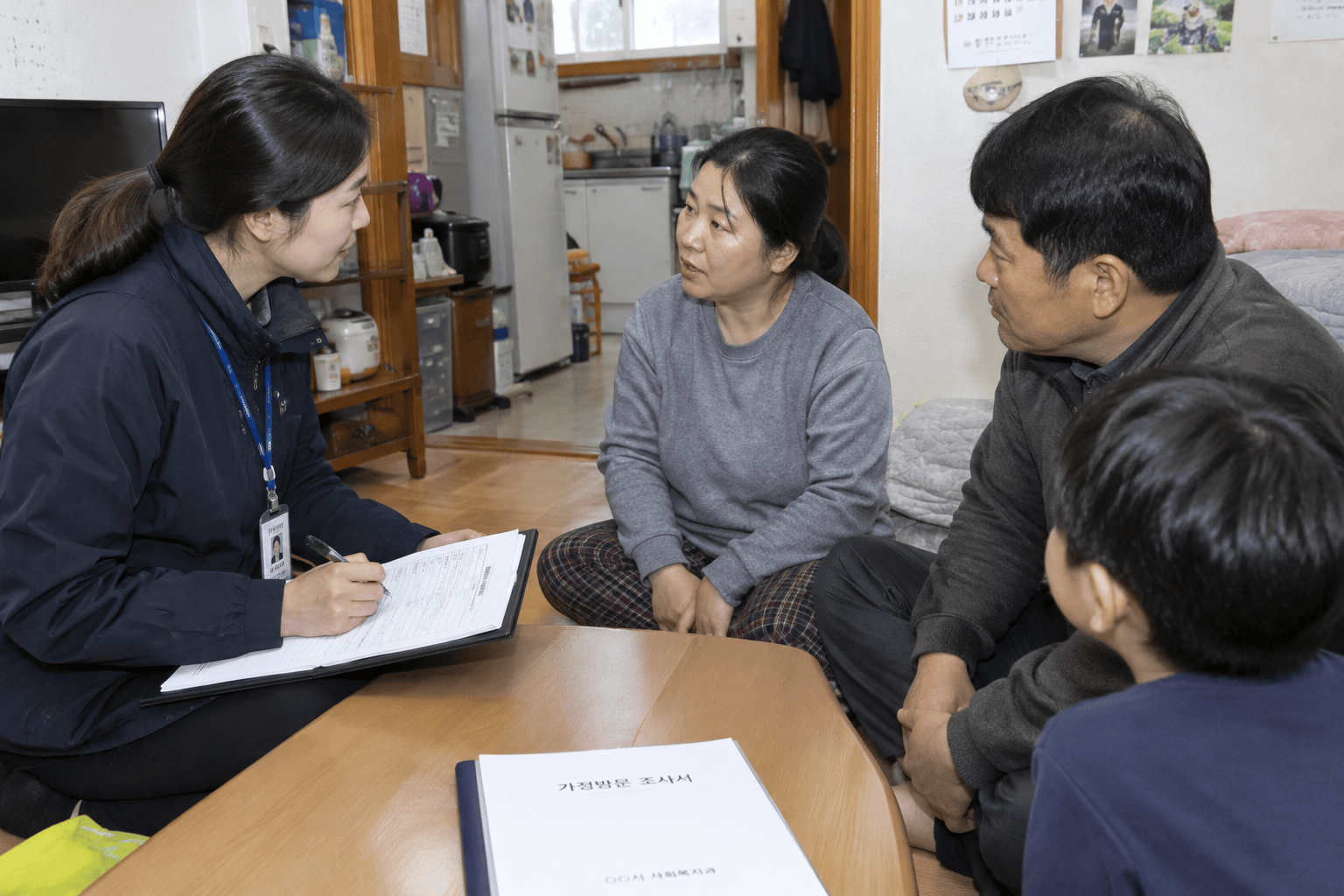 공무원의 직권신청을 위한 가정 방문 조사