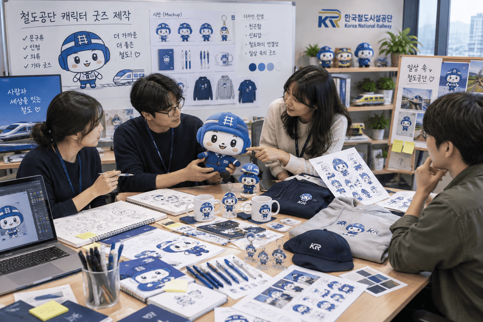 레일로 굿즈 디자인 작업